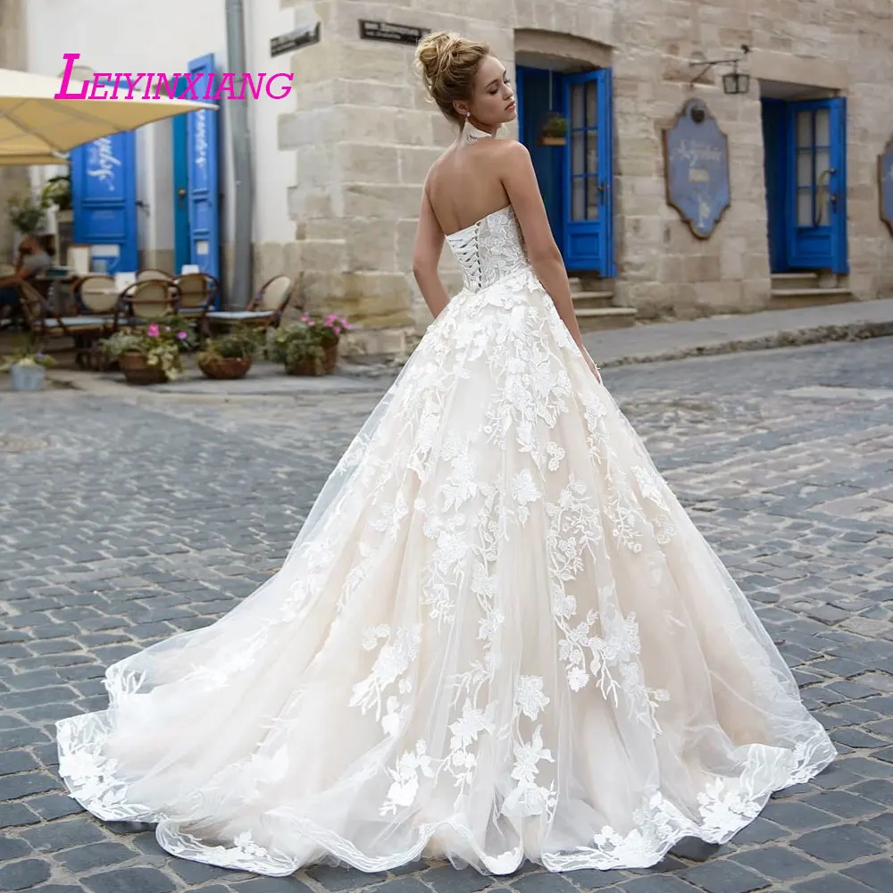 LEIYINXIANG роскошное свадебное платье невесты Vestido De Noiva сексуальное вечернее без