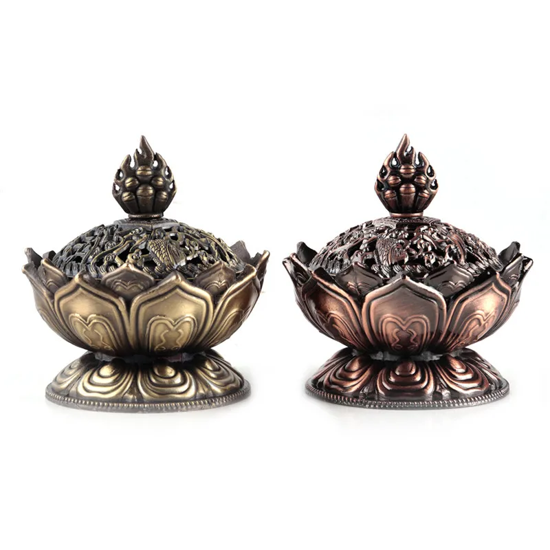 Бронзовая Античная имитация буддизма Искусство Цветок лотоса статуэтки