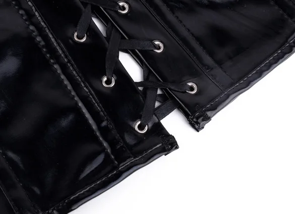 Сексуальное женское платье из ПВХ без рукавов латексное Эротическое Бандажное