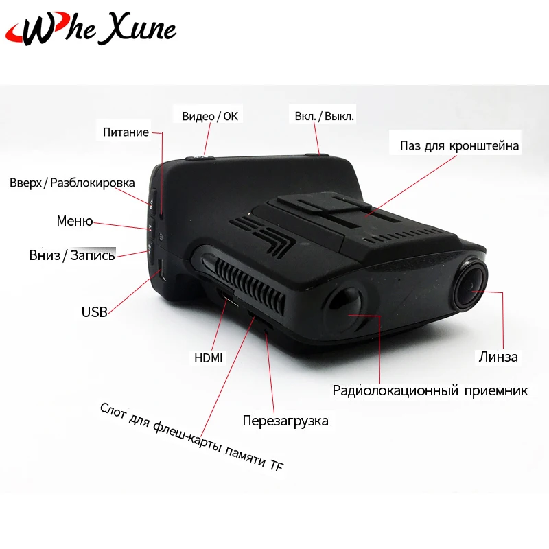 Whexune 2018 Новые 3 в 1 Видеорегистраторы для автомобилей анти Антирадары X/K/Ka/La/CT Ambarella
