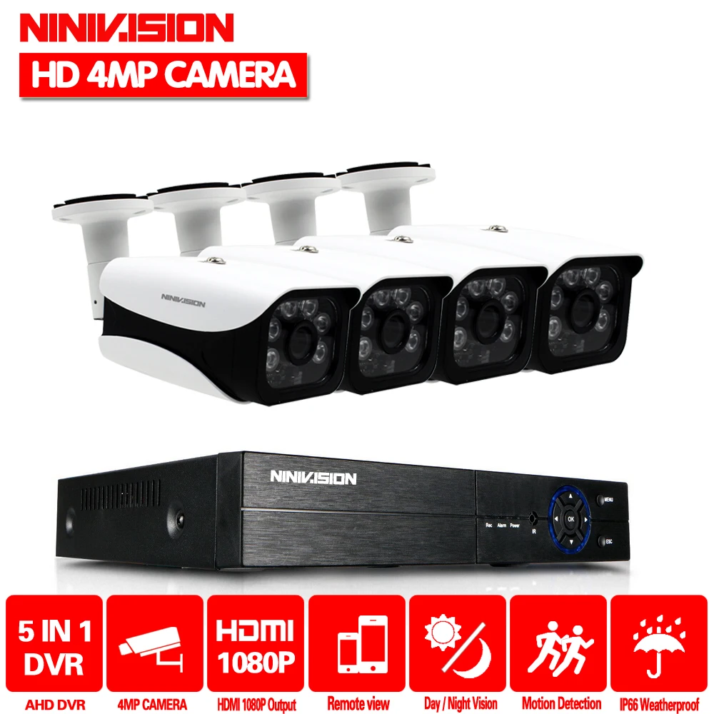 4CH AHD DVR NVR Kit 4MP CCTV Системы 3 6 мм шт. Aarray светодиодов 4.0MP HD камера домашний уличный P2P