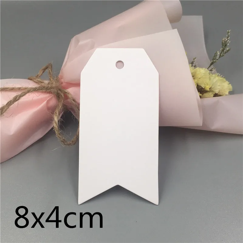 white 100 шт 8*4 см чистая крафт-бумага белая полая любовь упаковка Висячие бирки Свадьба/День рождения украшения этикетки ценник для ювелирных украшений - Цвет: white