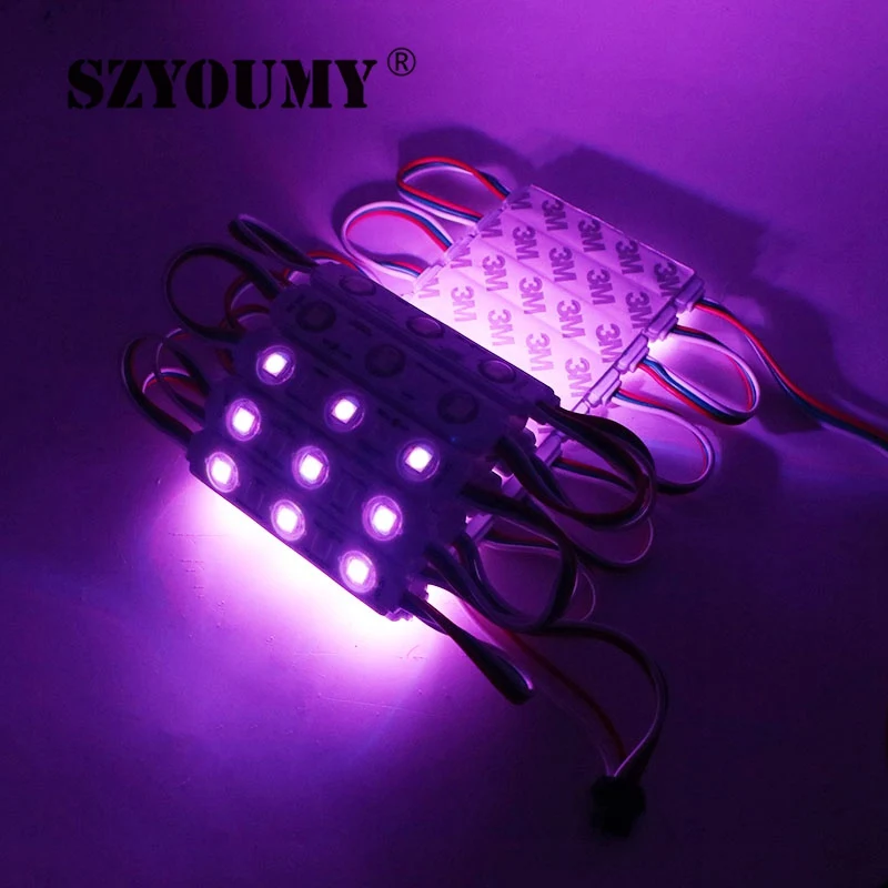 SZYOUMY New Product 5050SMD Full Color 3 Leds Injection Led Module 28811IC 12VDC String 2Years Warranty | Освещение