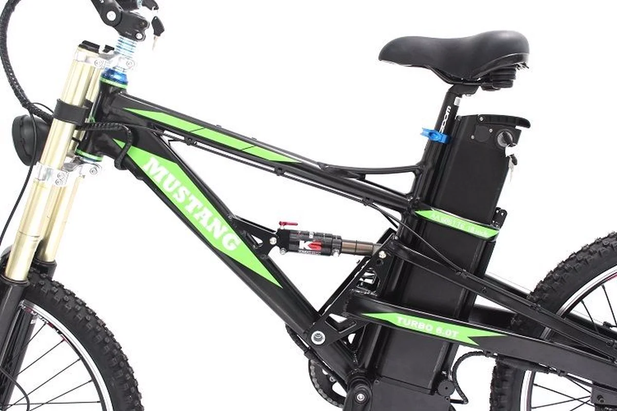 Risunmotor Black 48V 1500W Mustang Mountain Ebike+48V18Ah Li-ion Battery Ebike | Спорт и развлечения