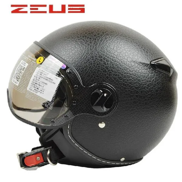 

ZEUS Bumblebee Motorcycle Half Helmet Classic Open Face Helmets Jet Women Unisex Cycling Helmet with Goggles