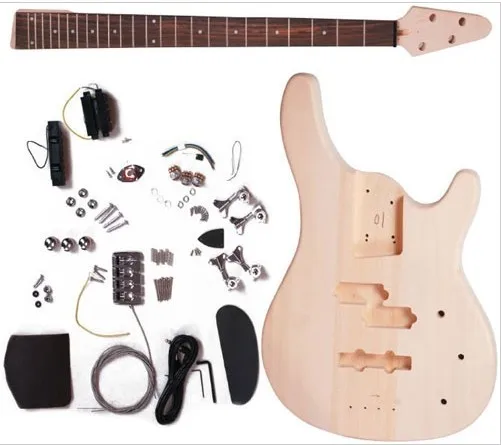 

IB electric bass guitar kits /DIY electric guitar basswood body maple neck including all the accessories