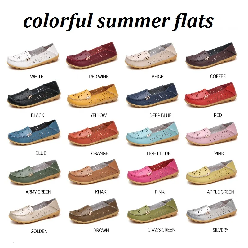 Женские дизайнерские мокасины из натуральной кожи на плоской подошве летние