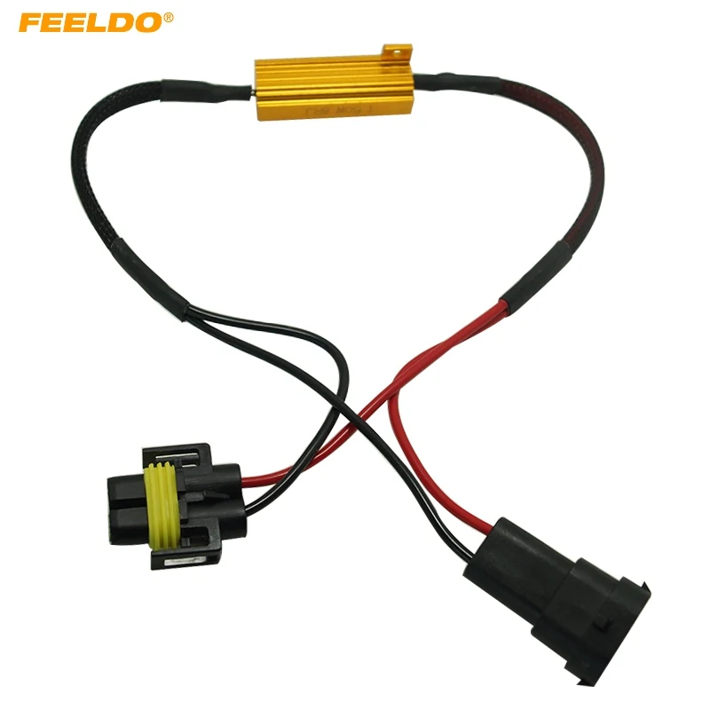 FEELDO 10Pcs H11/H8 fog lamps decoder LED fog lamps canbus resistance line LED fog lamps decoding resistance