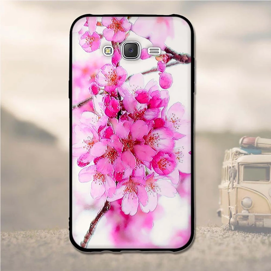 Мягкий чехол из ТПУ с цветами для Samsung Galaxy J7 2015 J700 J700H J700F чехол|case for samsung|phone casescase