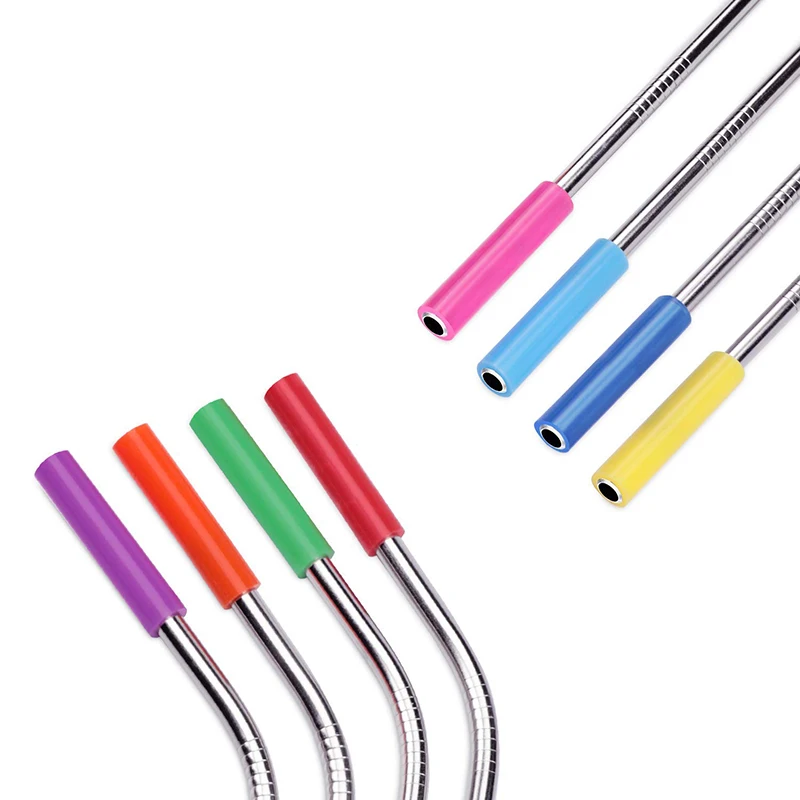 

UPORS 6mm Food Grade Silicone Straw Tips Reusable Removable Straw Caps Silicone Cover for Stainless Steel Straws