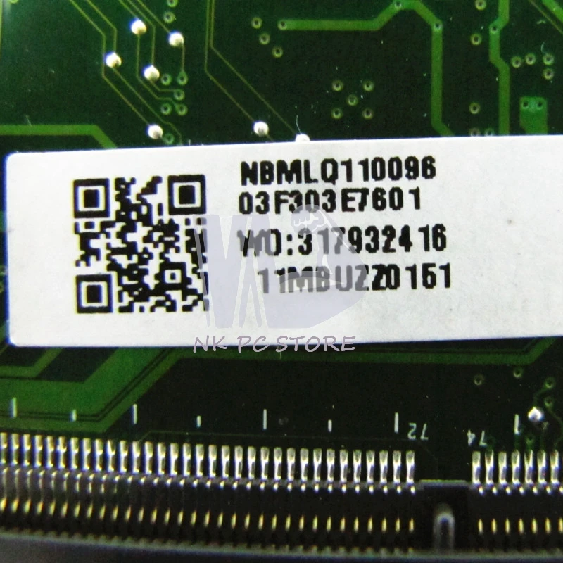 NOKOTION ноутбук материнская плата для Acer aspire E5-411 E5-411G основная плата DA0ZQMMB6H0 NBMLQ110096 с процессор на плате