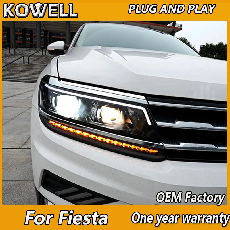 

KOWELL Car Styling for VW Tiguan Headlights 2017 New Tiguan LED Headlight LED DRL Bi Xenon Lens Headlight Dynamic turn signal