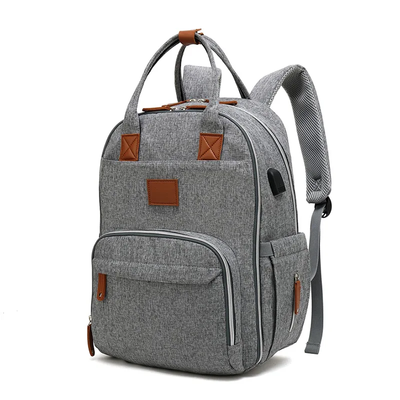 2019 модная сумка для подгузников с usb-зарядкой Большой Вместительный рюкзак