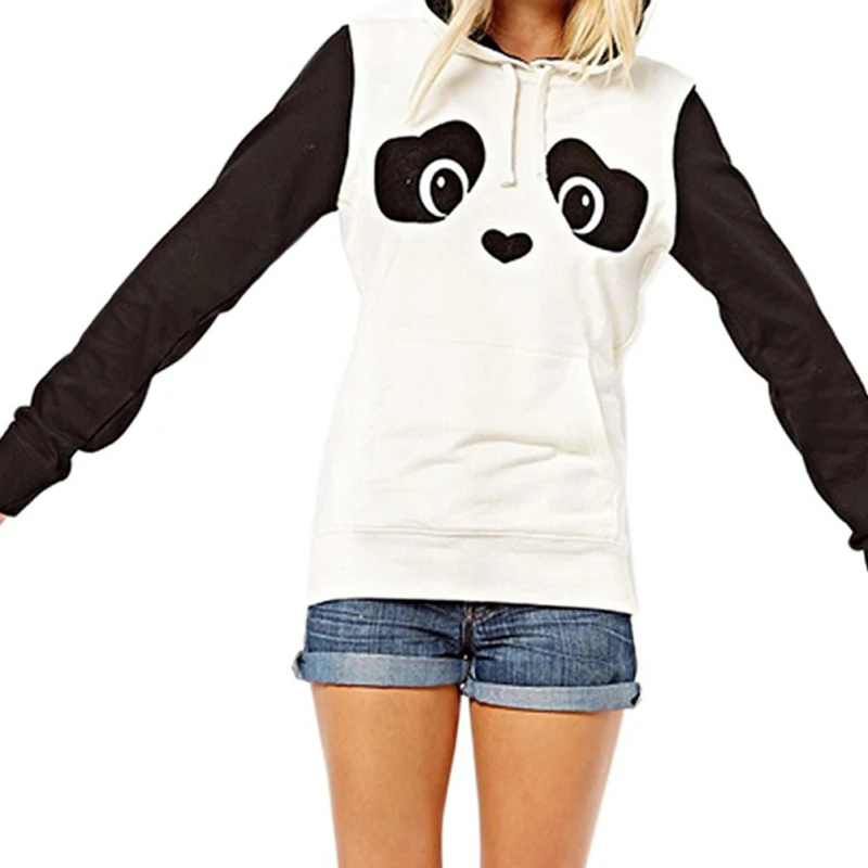 Милые женские толстовки с капюшоном для девочек Европейский хиппи Kawaii рисунком