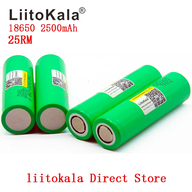 Фото Новый аккумулятор Liitokala 18650, 2500 мАч, 3,7 в, оригинальный разрядный литий-ионный аккумулятор INR18650-25RM 20A №4