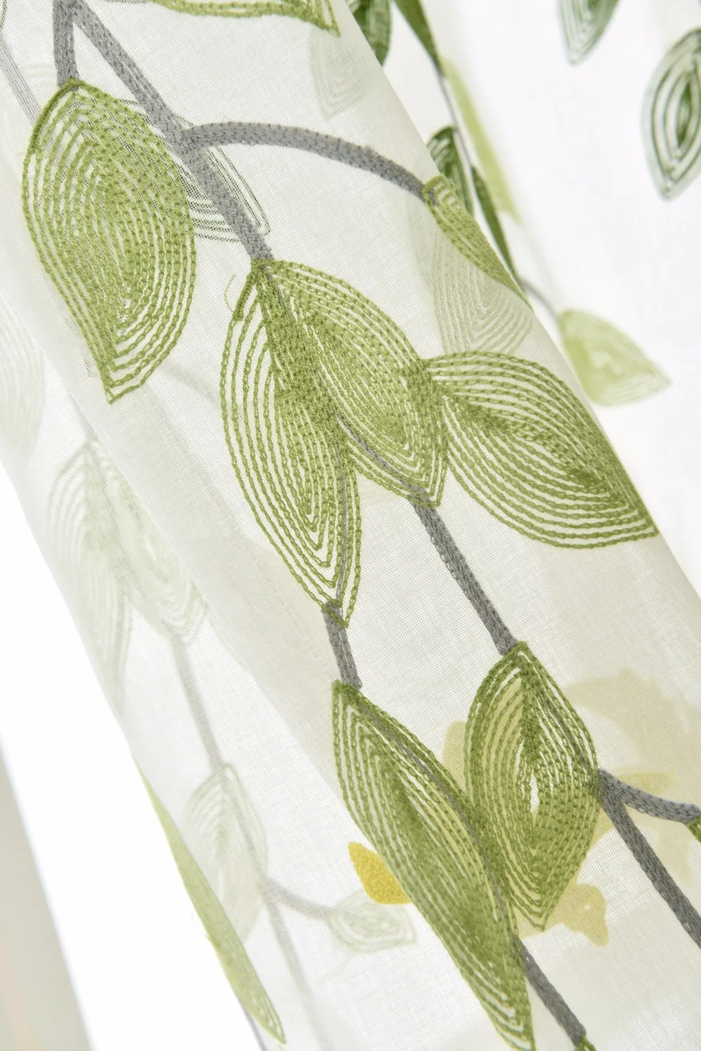 Зеленые плетеные вышитые занавески вышитая птица пасторальный стиль ткань