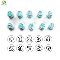 10pcsset numbers cookie cutter plastic sugarcraft mould diy baking fondant biscuit mold cupcake pastry cake decorating tools