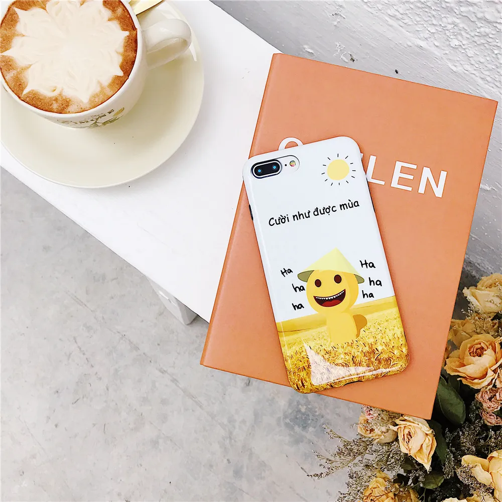 Cute Scarecrow Phone Case for Iphone XS XR MAX Rice Field All-inclusive IMD Soft Shell X 8 7 6 6s Plus Back Cases |