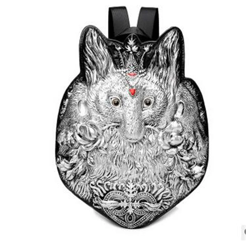 2019 Новый брендовый черный рюкзак для путешествий Готический мужской с животными