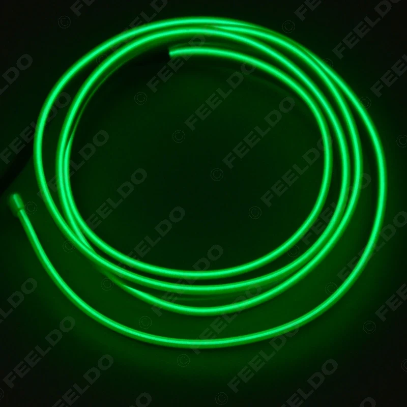 FEELDO 1 шт. 2 м гибкая формовочная EL неоновая светящаяся лента с плавником для