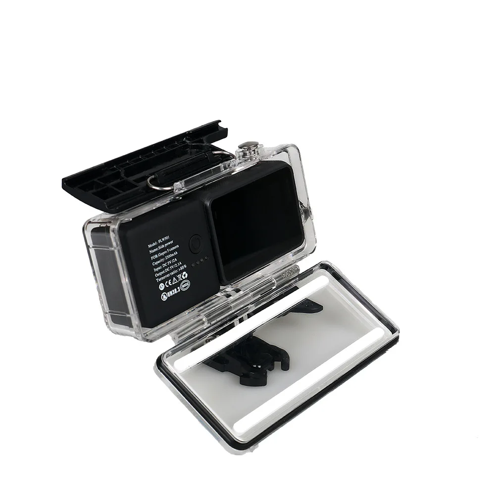 Черная дополнительная батарея для GoPro Hero 5 6 7 + водонепроницаемый корпус каркас