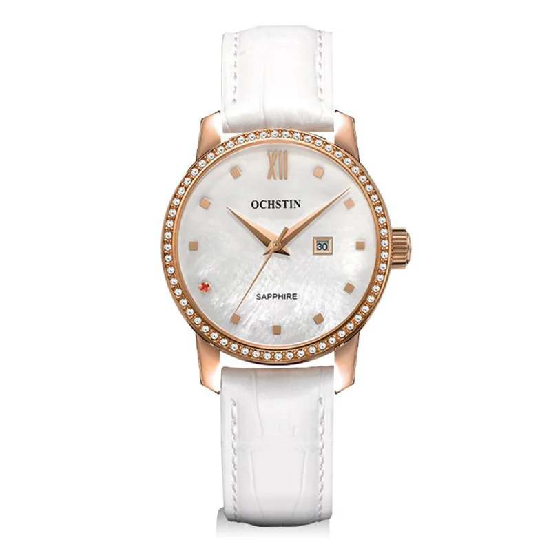 Женские Роскошные Кварцевые часы с циферблатом из нержавеющей стали