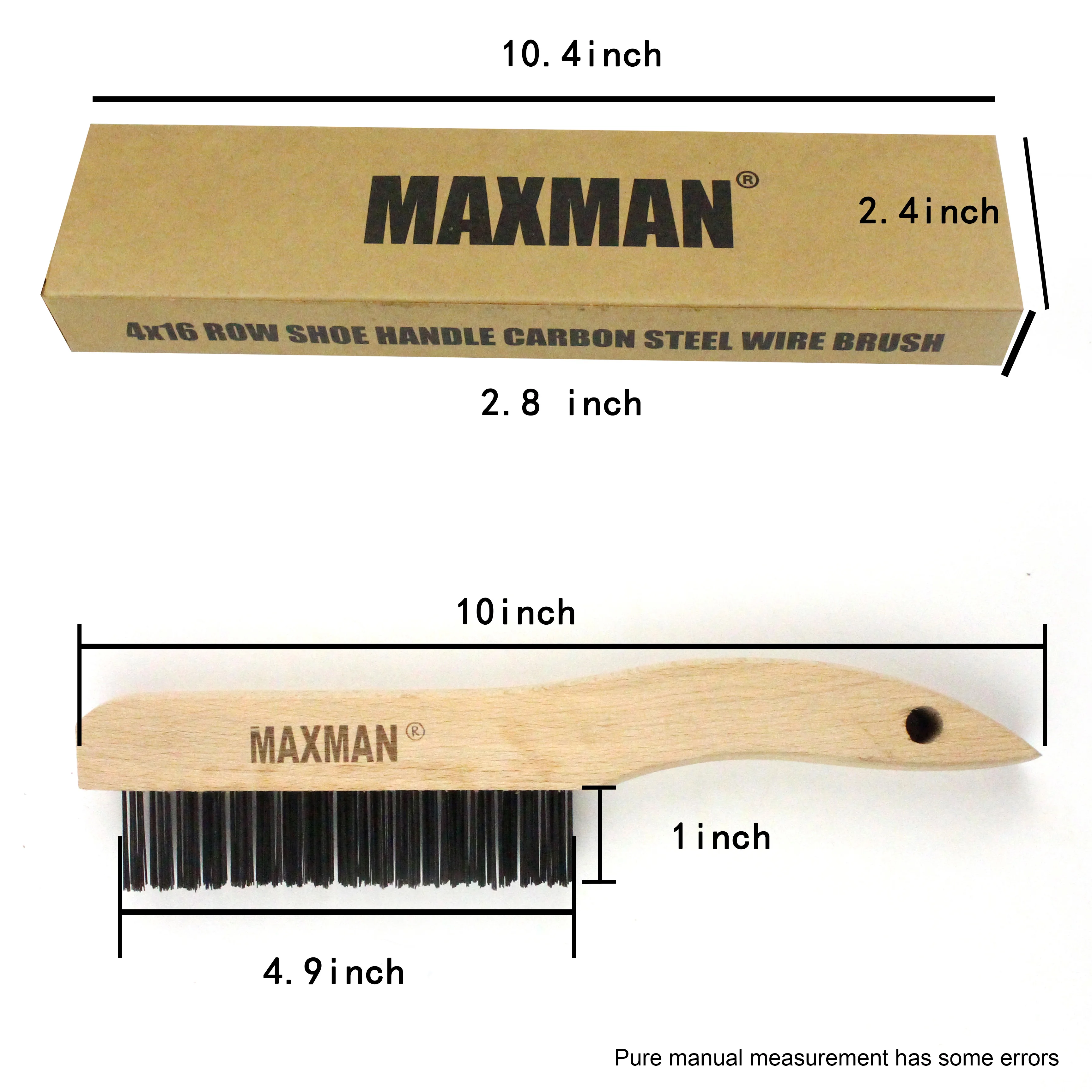 MAXMAN 4X16 ряд углеродная стальная проволочная щетка высококачественный бук Brsuh для удаления ржавчины обеззараживания полировки очистки