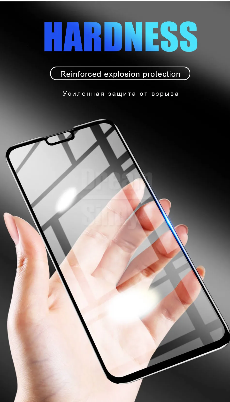20D изогнутое закаленное стекло для huawei Y6 Y7 Y9 P Smart Защитное стекло для Honor 10 Lite Защитная пленка для экрана