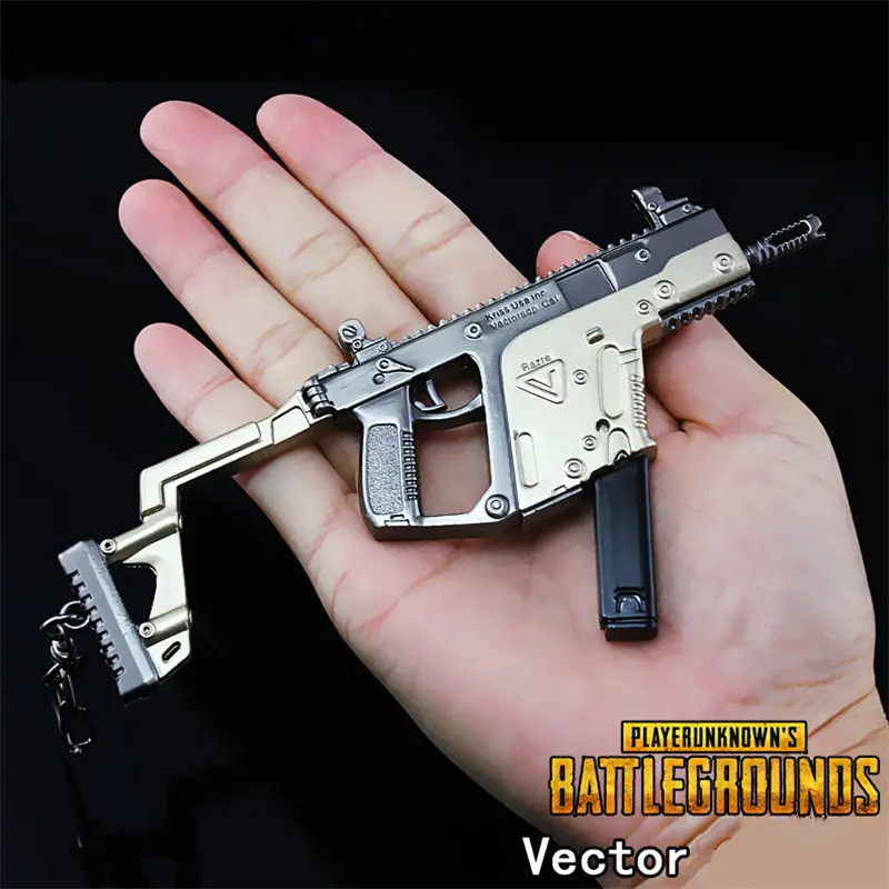 6PCS Vector Игры PUBG Playerunknown's боя Косплэй реквизит 18 Стиль снайперская винтовка пистолет кожы металльный брелок подвесные игрушки 6 шт./компл - Цвет: 6PCS Vector
