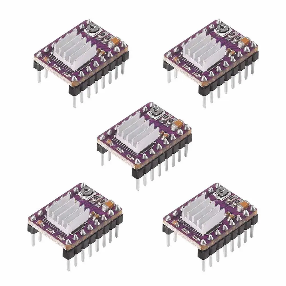 5 шт. совместимый DRV8825 шаговый шаг модуль двигателя дайвера с теплоотводом для 3D