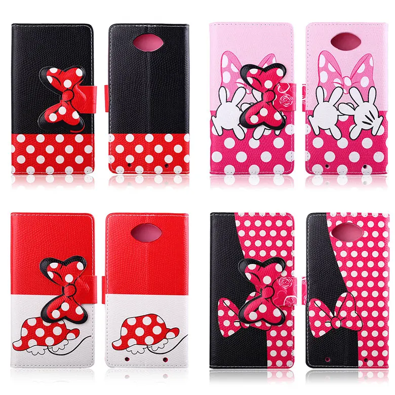 bow knot TPU Leather Maganetic buckle stand card slot Case for Motorola Moto XT1254 protective cover skin |