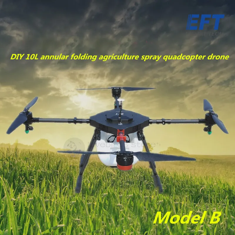 EFT DIY 10L сельскохозяйственное распыление Дрон летная платформа 1300 мм из чистого