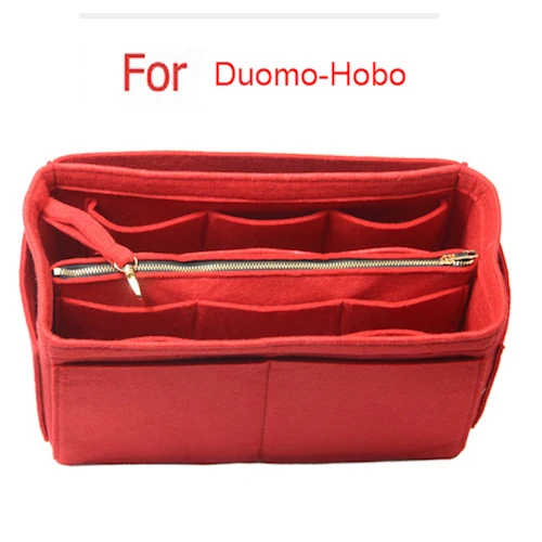 Duomo-Hobo Настраиваемая войлочная вставка сумка Органайзер Кошелек Органайзер сумка в сумке для Speedy Neverful(w/съемный карман на молнии - Цвет: Duomo-Hobo