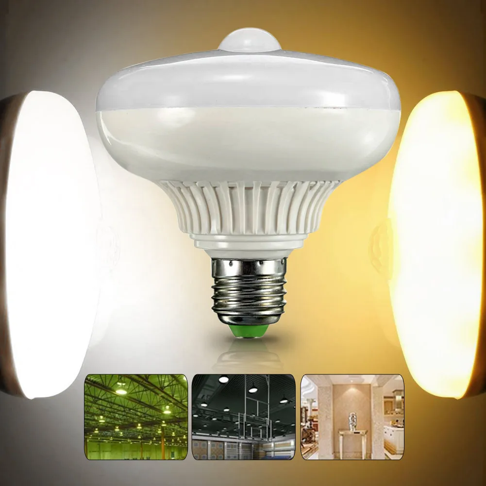 Горячая продажа длительный срок службы E27 12 Вт LED PIR датчик движения Авто