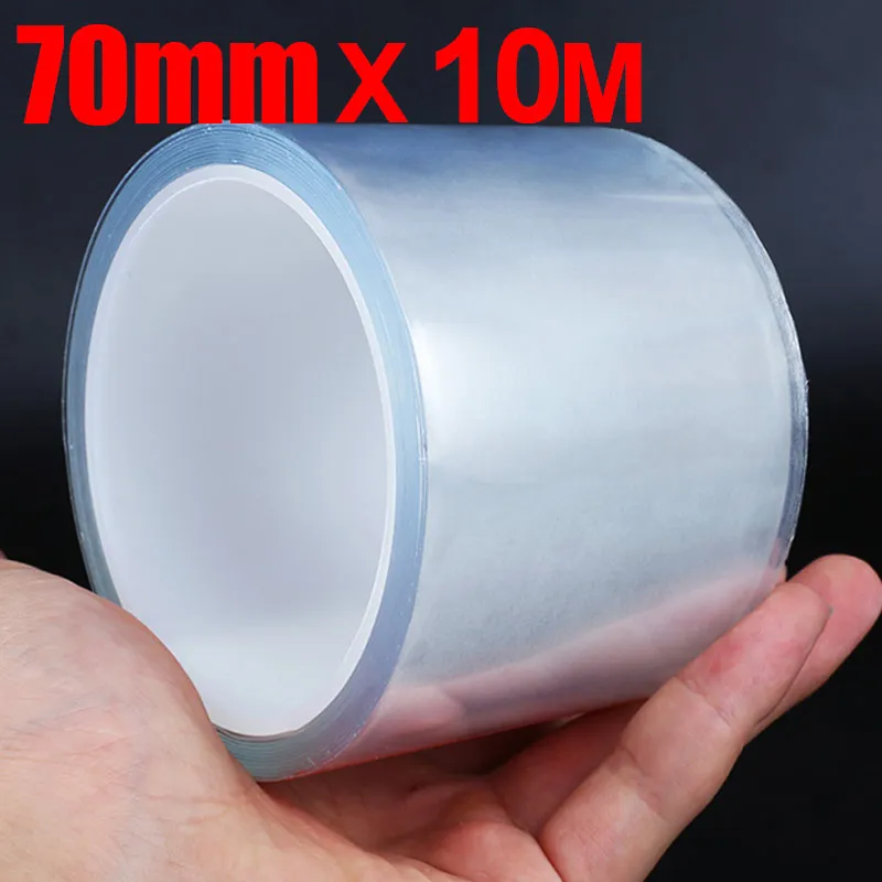 70mm X 10Meters Универсальная автомобильная полоска для предотвращения столкновений, защитная наклейка для боковой двери и края, защитная Накладка на порог, защитные молдинги, аксессуары для стайлинга - Цвет: 70mm X 10Meters