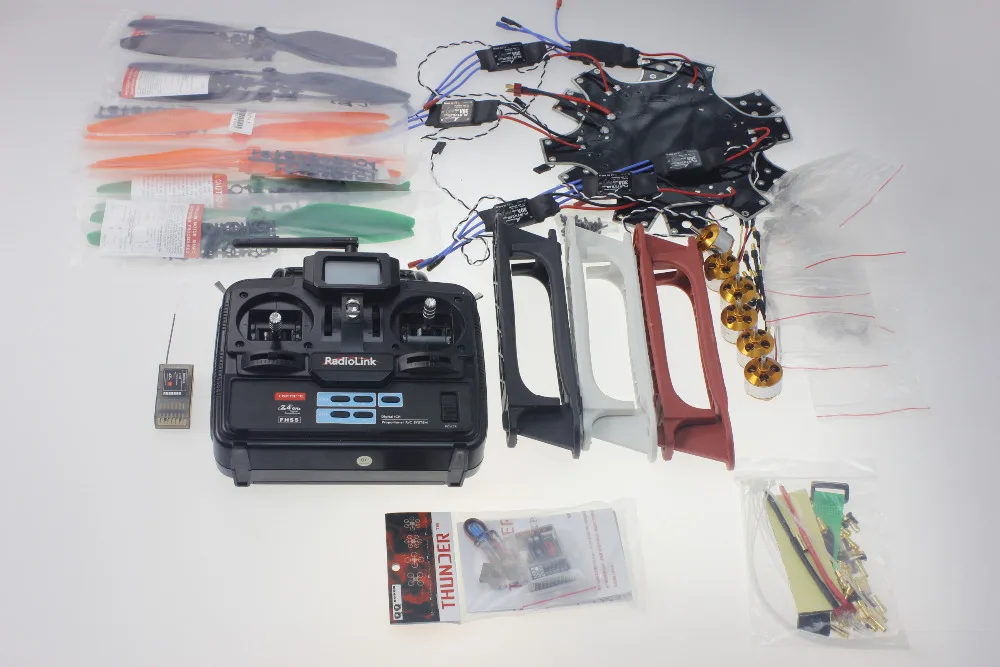 

F550 Hexa-Rotor Air Frame FlameWheel Kit QQ SUPER Multi-rotor Flight Control HexaCopter W/ ESC Motor Propeller TX&RX F05114-H