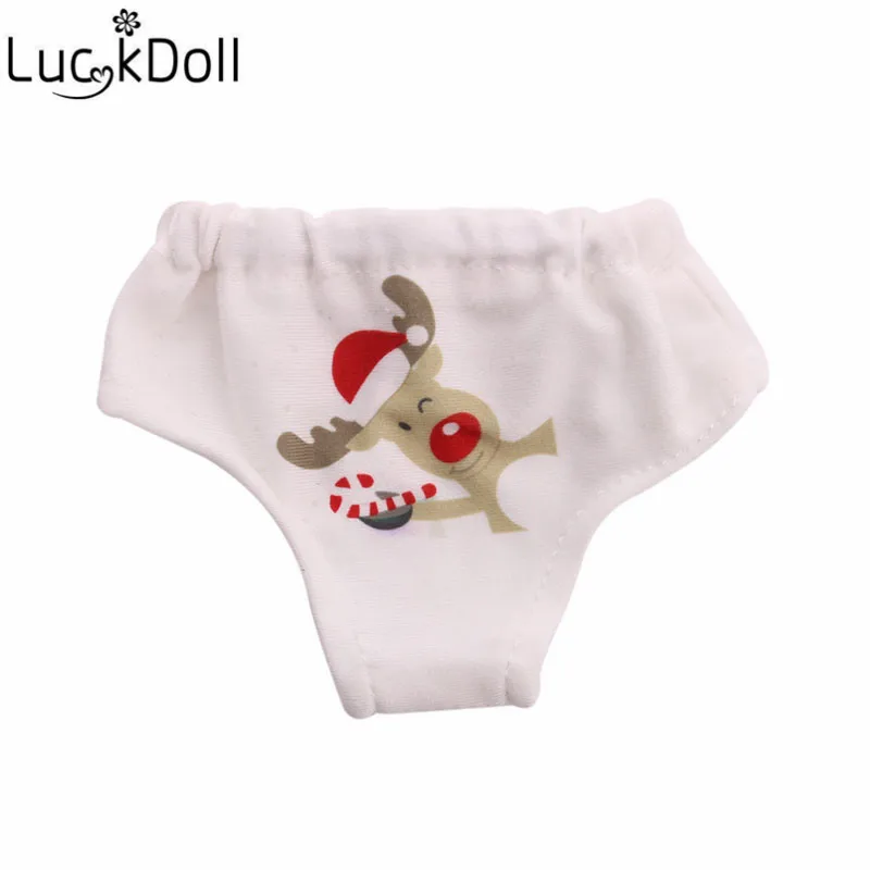 Luckdoll Рождественская Кукла трикотаж+ трусики+ обувь подходит 18 дюймов американские кукольные аксессуары лучший подарок