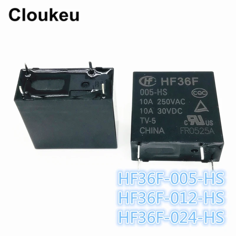 

100Pcs Relay DIP4 JZC-36F HF36F-005-HS HF36F-012-HS HF36F-024-HS