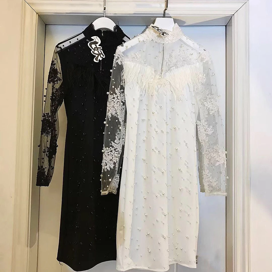 Новинка лета 2019 женское платье с бисером Сексуальные облегающие вечерние платья