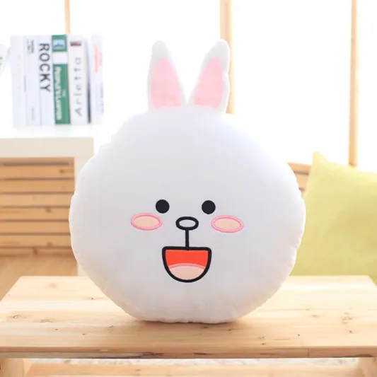 40 см/15,8 дюйма Kawaii коричневый медведь и кони подушка с кроликом Корейская мультяшная фигурка Подушка Детские игрушки - Цвет: Cony Rabbit Origin