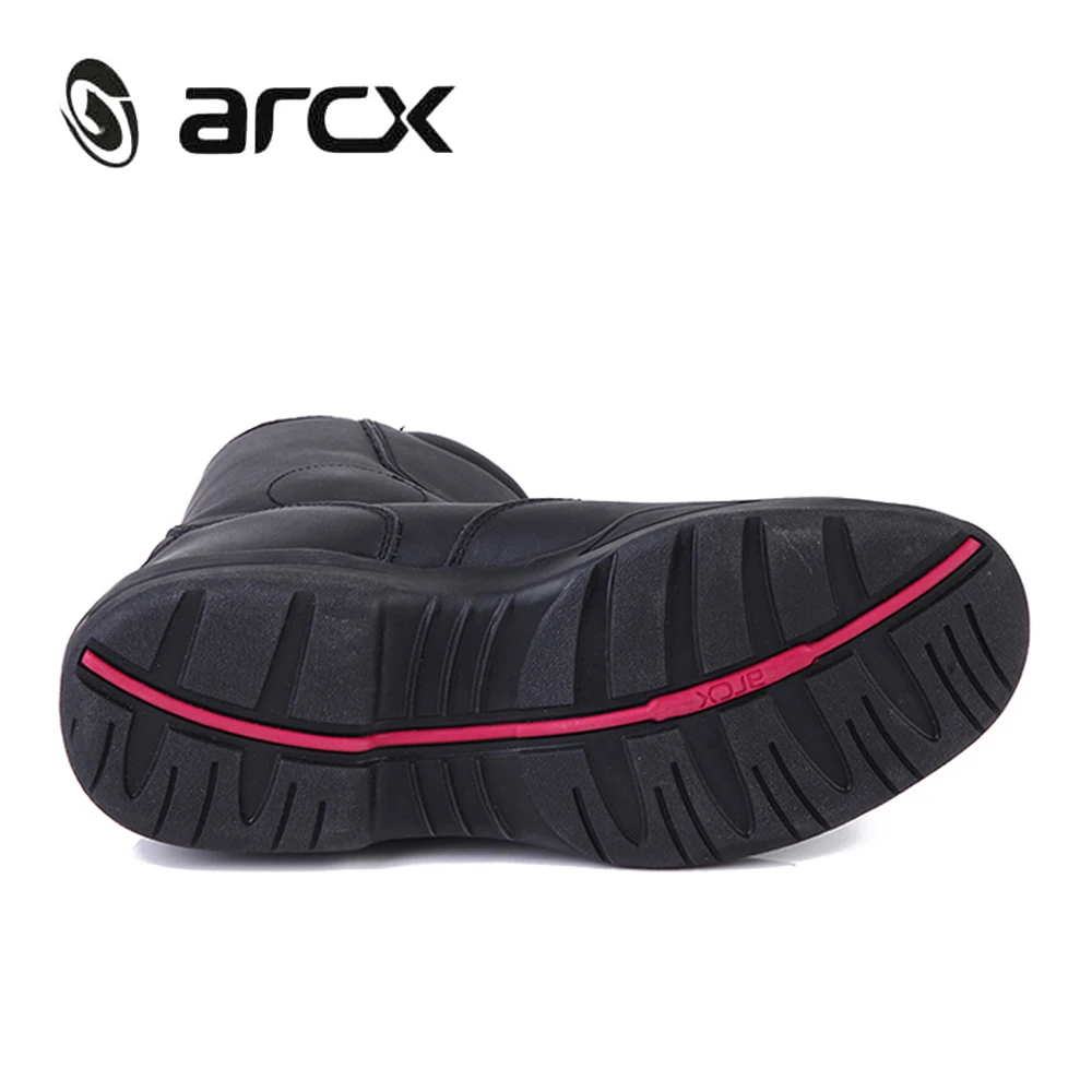 ARCX/сапоги для верховой езды из натуральной коровьей кожи в байкерском стиле; водонепроницаемые мотоботы Chopper Cruiser Touring Street Moto Racing; обувь до середины икры