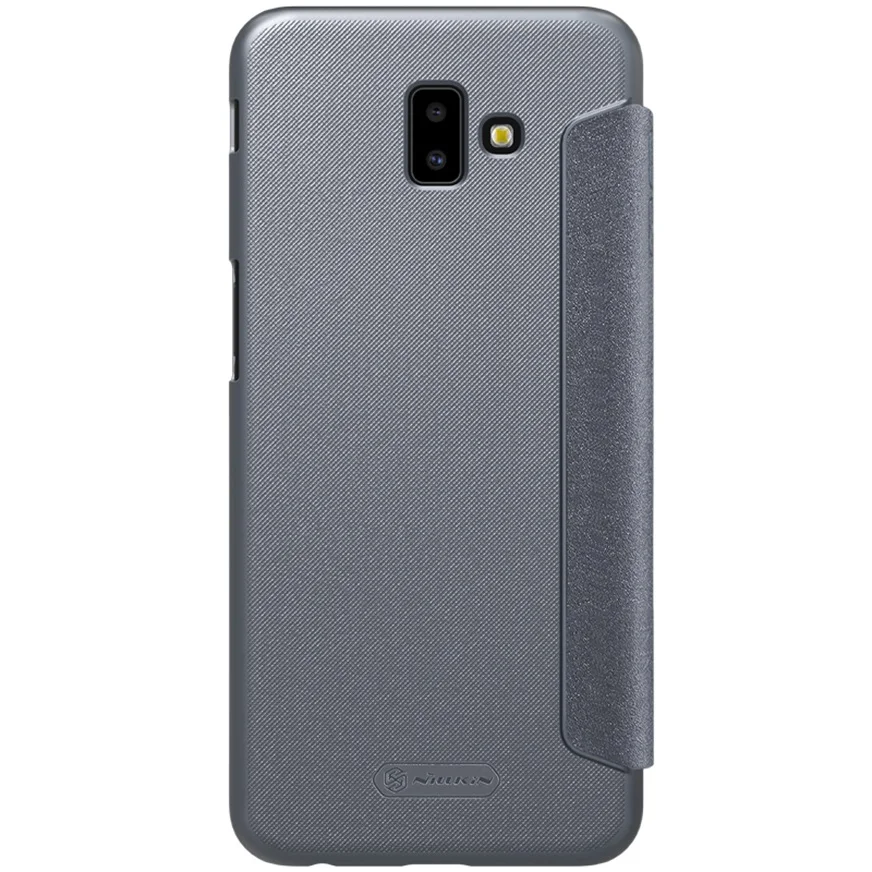 Для Samsung Galaxy J6+ J6 Prime Флип Чехол Nillkin Полное Покрытие Блеск супер тонкий PU Флип кожаный чехол Для Samsung J6 Plus