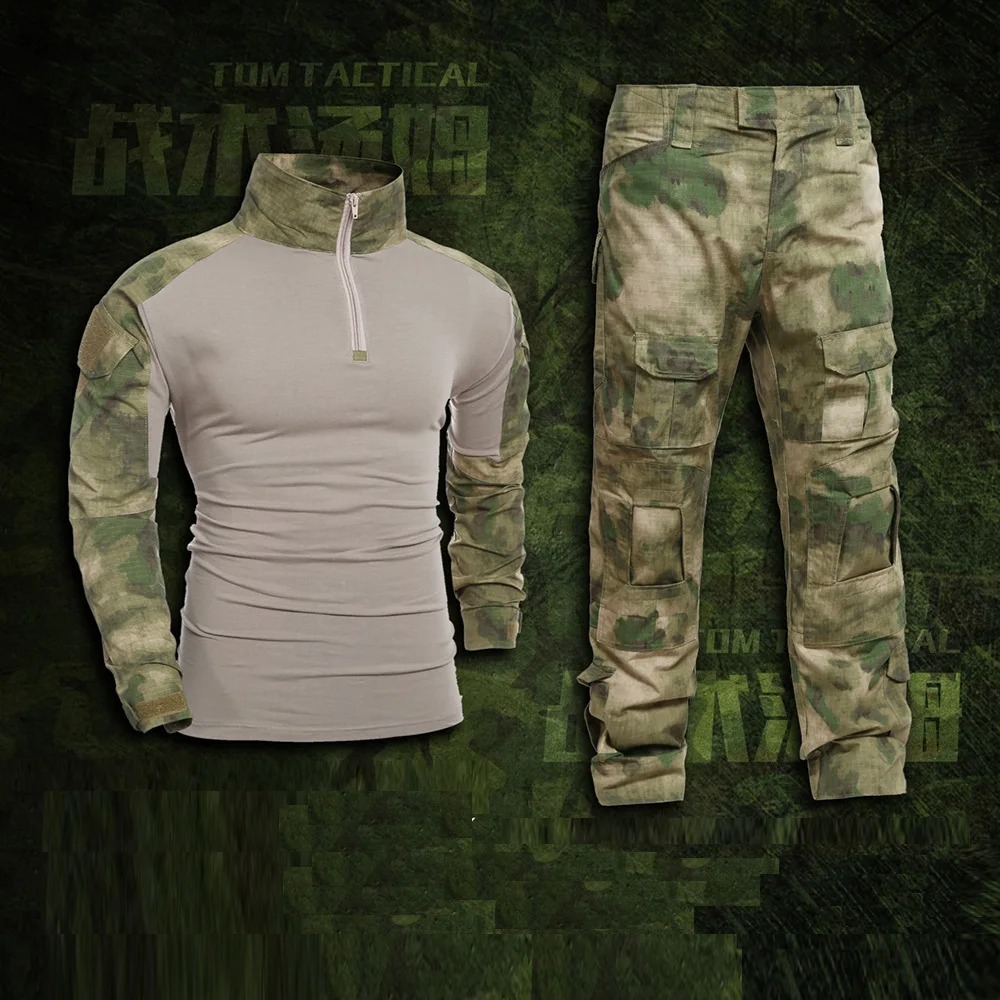 Мужская Тактическая Военная униформа камуфляжный CS игровой костюм военная