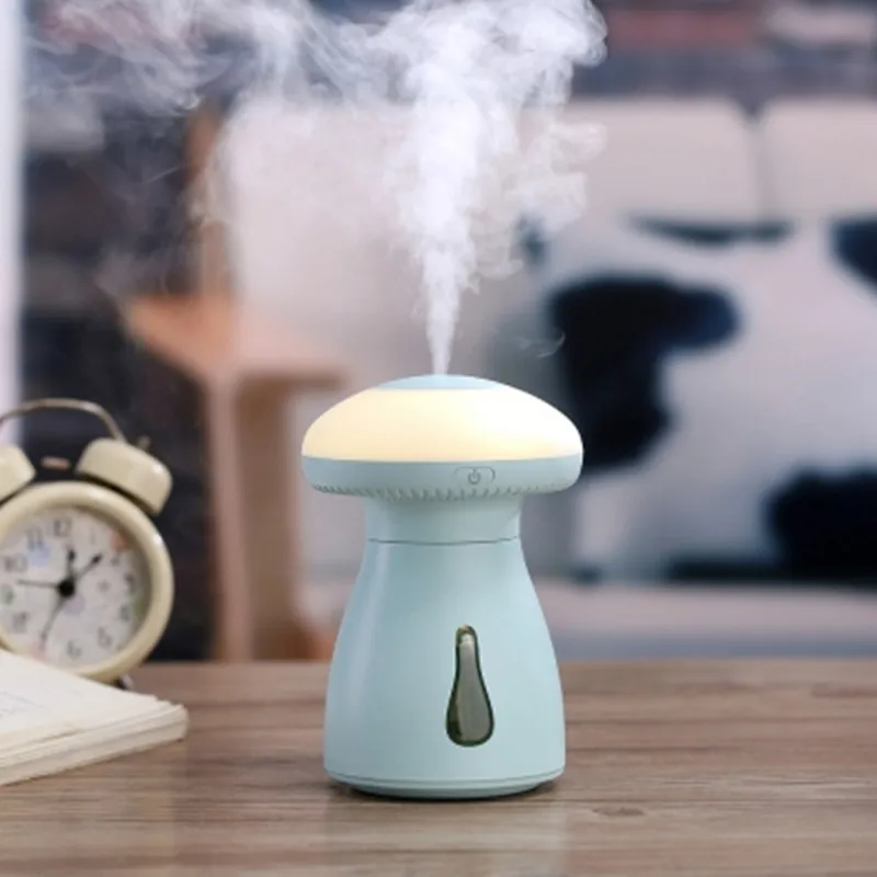 2019 Мини Колонка в форме гриба увлажнитель воздуха USB с светодиодный ночной
