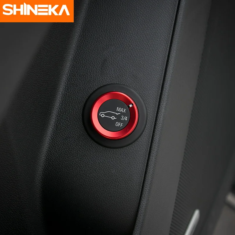 SHINEKA Aluminium Rear Tail Trunk Door Open Button Switch Decoration Ring Cover Trim for Chevrolet Equinox 2017+ Car Styling | Автомобили