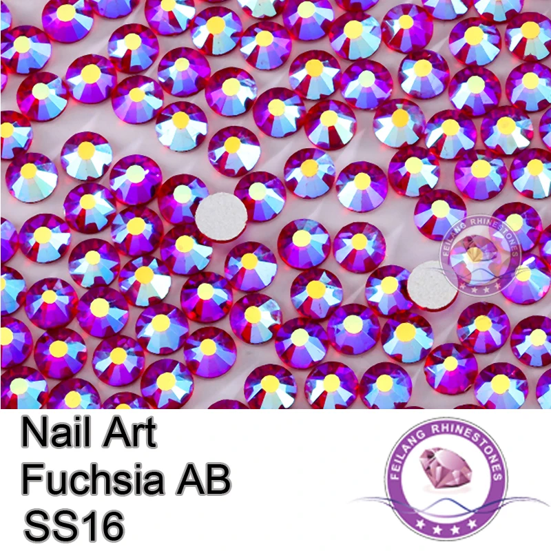 More Colors In store! SS16 12 Facets Fuchsia AB Non Hotfix Machine Cut Rhinestones 1440 PCS | Дом и сад