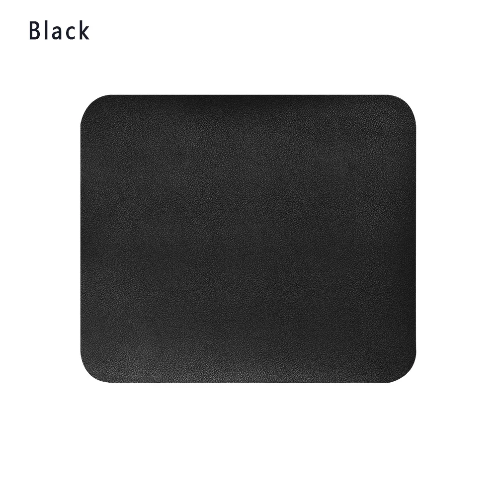 black Противоскользящий коврик для мыши, кожаный игровой коврик для мыши, настольная Подушка, универсальная удобная для дома, офиса, ноутбука, ПК, MacBook - Цвет: black