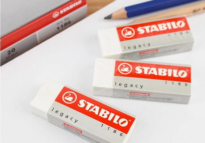 Ручки "Stabilo" 1191 1186 черный ластик чистая мягкая резиновая утка 1 шт./упак