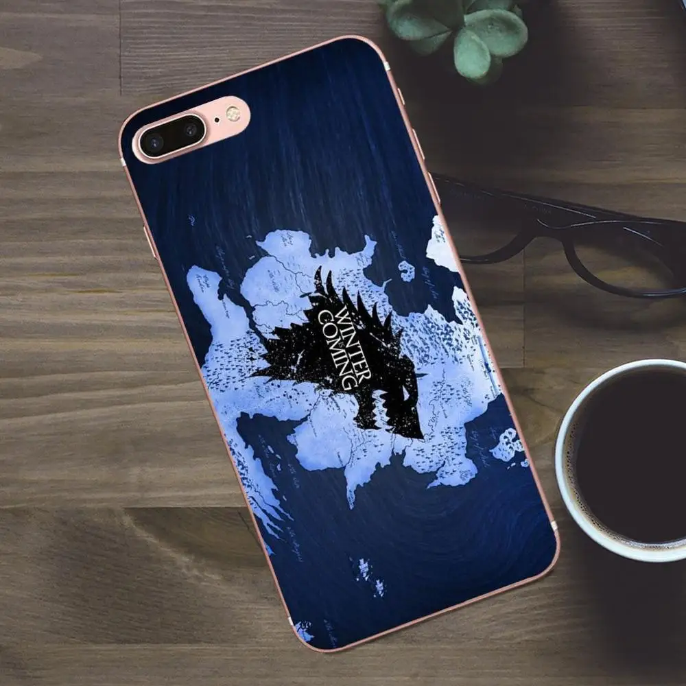 Игра престолов зима подходит для Apple iPhone 4 4S 5 5C SE 6 6S 7 8 Plus X Galaxy A3 A5 J1 J2 J3 J5 J7 2017 мягкий