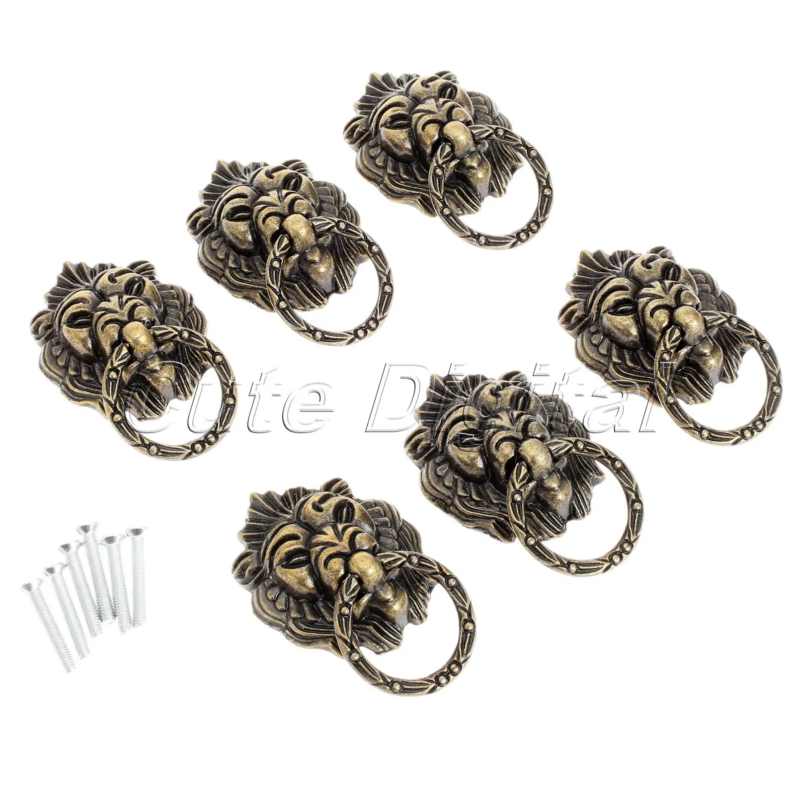 Бронзовая китайская дверная ручка 6 шт. ручки для шкафа кухонные фурнитура